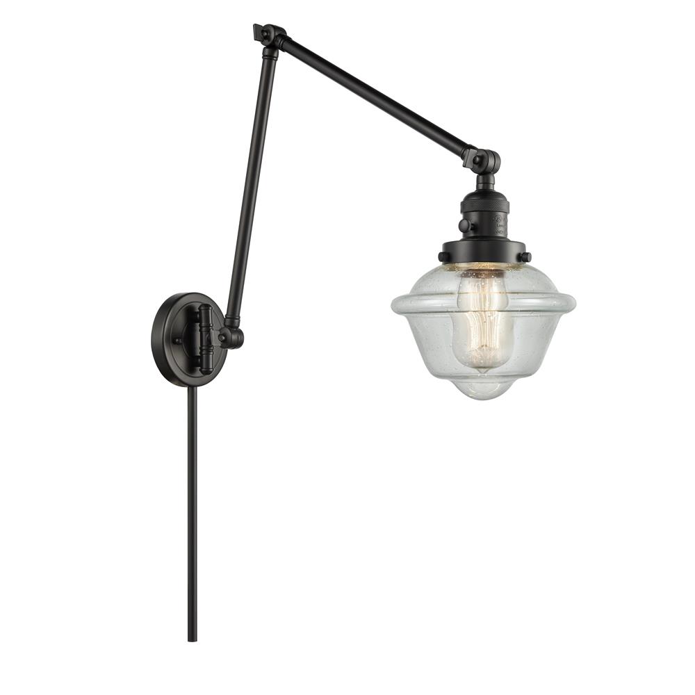 Innovations 238-BK-G534-LED Matte Black Small Oxford 1 Light Swing Arm