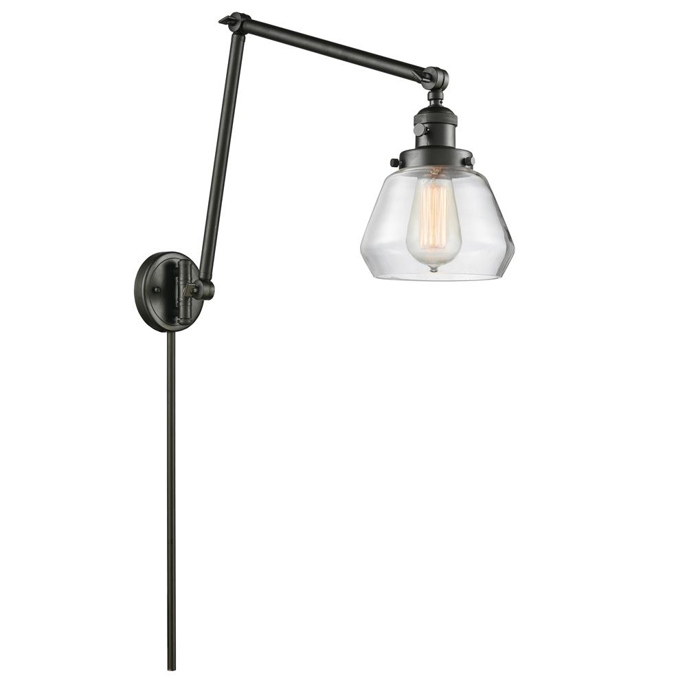Innovations 238-OB-G172-LED 1 Light Vintage Dimmable LED Fulton 8 inch Swing Arm in Oil Rubbed Bronze