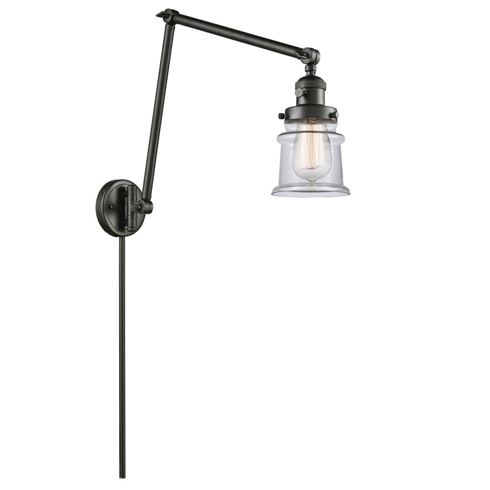Innovations 238-OB-G182S Oil Rubbed Bronze Small Canton 1 Light Swing Arm