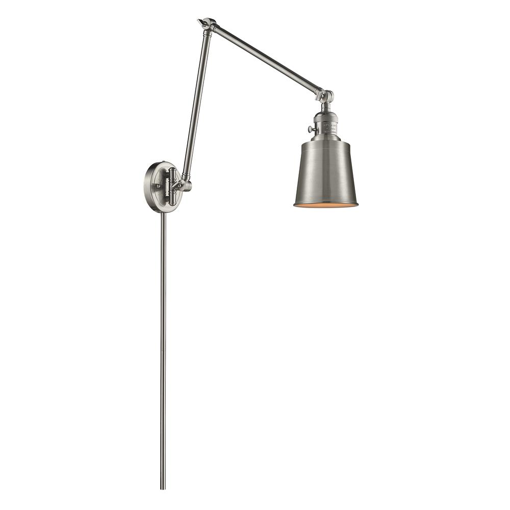 Innovations 238-SN-M9-LED 1 Light Vintage Dimmable LED Addison 8 inch Swing Arm in Brushed Satin Nickel
