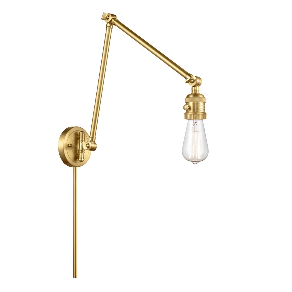 Innovations 238NH-SG Bare Bulb 1 Light Swing Arm in Satin Gold