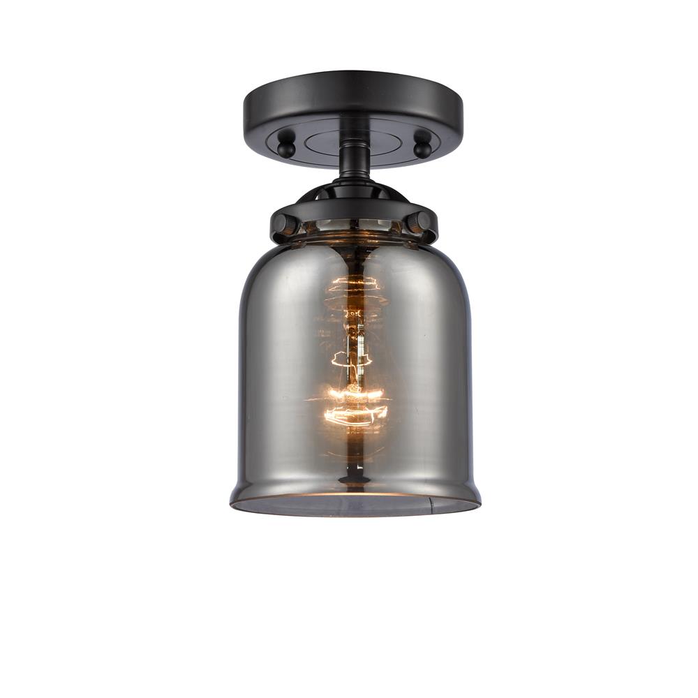 Innovations 284-1C-OB-G53-LED Nouveau Small Bell 1 Light Semi-Flush Mount in Oil Rubbed Bronze
