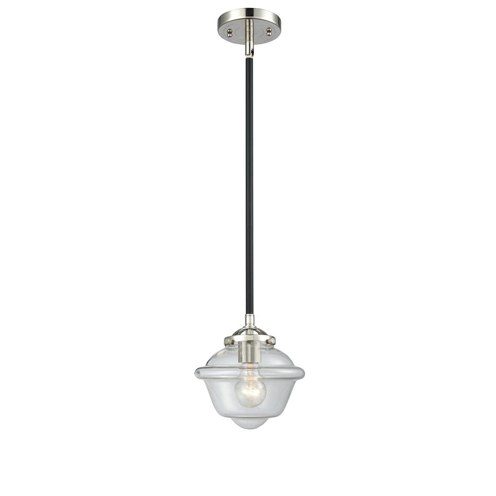 Innovations 284-1S-BPN-G532-LED Nouveau Small Oxford 1 Light Mini Pendant in Black / Polished Nickel