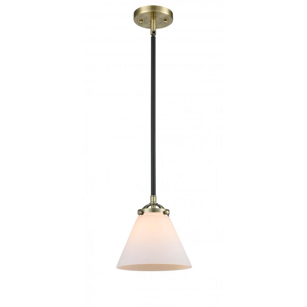 Innovations 284-1S-SN-G44 Large Cone 1 Light Mini Pendant in Brushed Satin Nickel