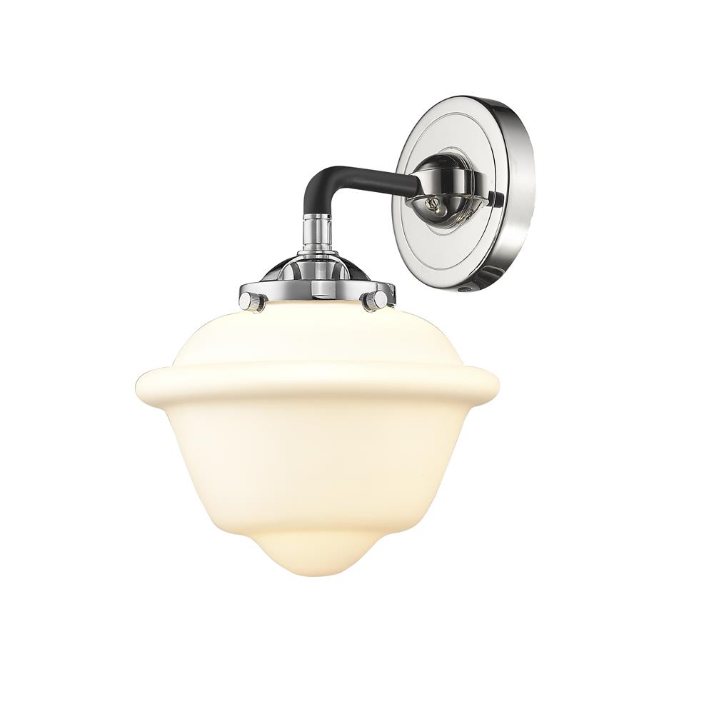 Innovations 284-1W-BPN-G531 Nouveau Small Oxford 1 Light Sconce in Black / Polished Nickel