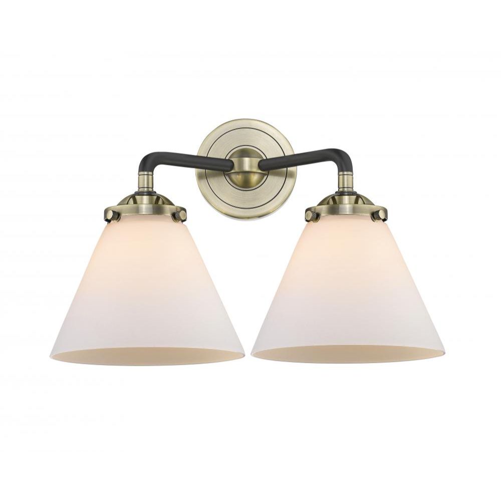 Innovations 284-2W-OB-G44 Large Cone 2 Light Bath Vanity Light in Oil Rubbed Bronze