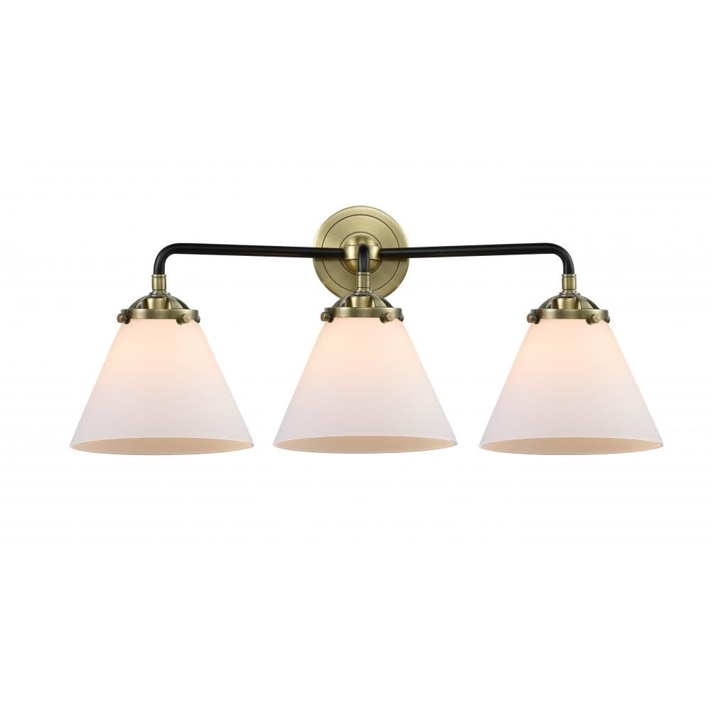 Innovations 284-3W-OB-G44 Large Cone 3 Light Bath Vanity Light in Oil Rubbed Bronze