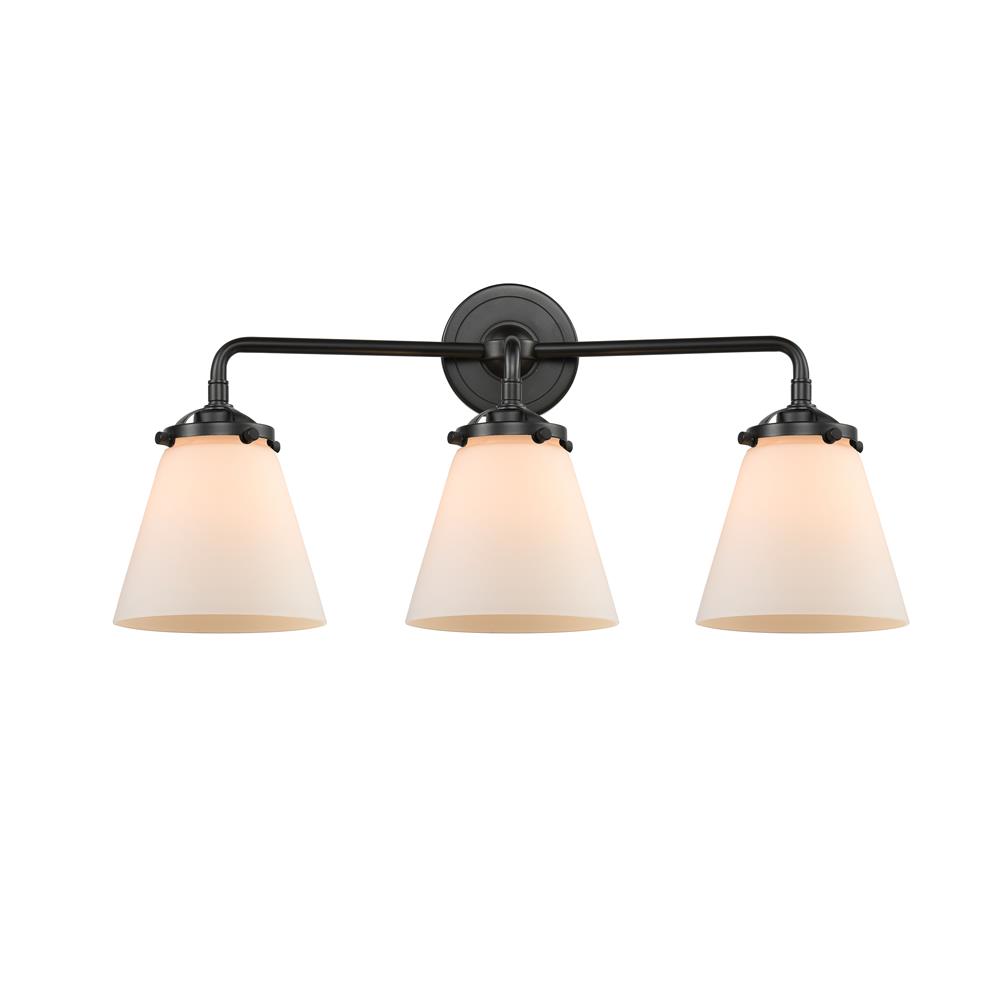 Innovations 284-3W-OB-G61-LED Nouveau Small Cone 3 Light Bath Vanity Light in Oil Rubbed Bronze