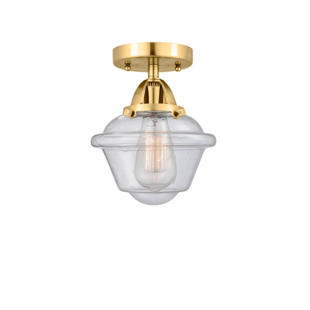 Innovations 288-1C-SG-G534-LED Small Oxford Semi-Flush Mount in Satin Gold