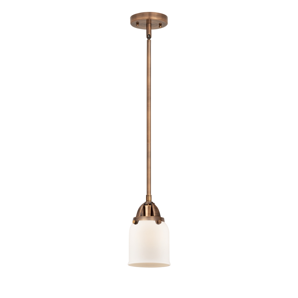 Innovations 288-1S-AC-G51 Small Bell 1 Light  5 inch Mini Pendant in Antique Copper