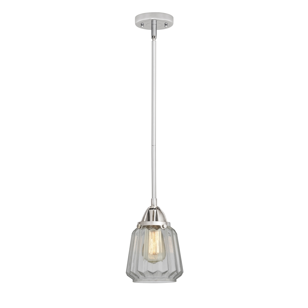Innovations 288-1S-PC-G142 Chatham 1 Light  6 inch Mini Pendant in Polished Chrome