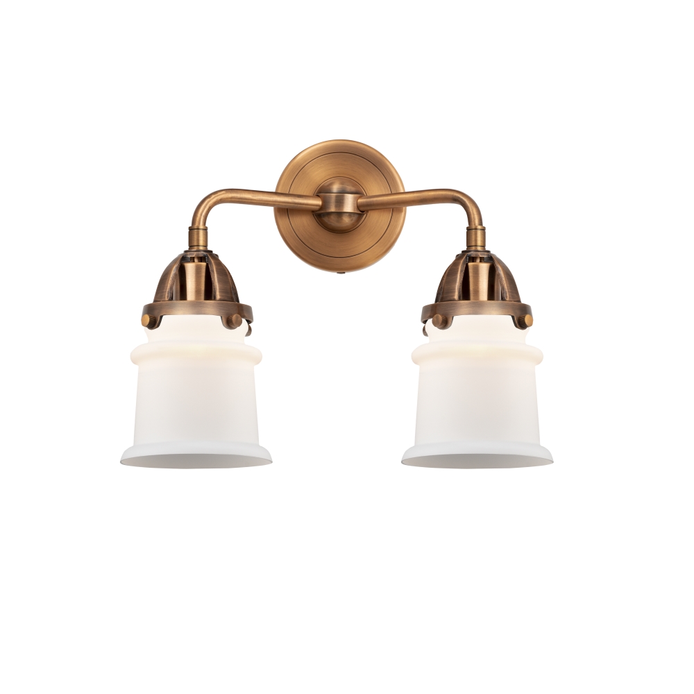 Innovations 288-2W-AC-G181S Small Canton 2 Light  13.25 inch Bath Vanity Light in Antique Copper