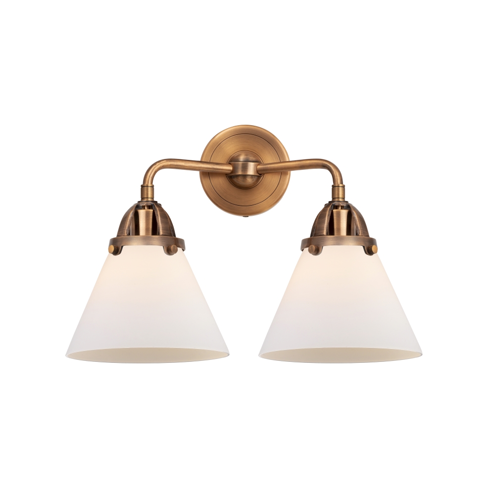 Innovations 288-2W-AC-G41 Large Cone 2 Light  15.75 inch Bath Vanity Light in Antique Copper