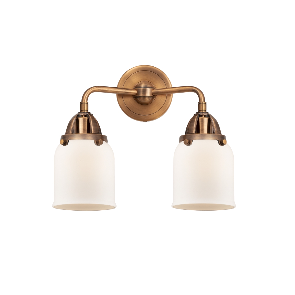 Innovations 288-2W-AC-G51 Small Bell 2 Light  13 inch Bath Vanity Light in Antique Copper