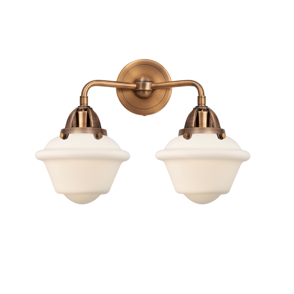 Innovations 288-2W-AC-G531 Small Oxford 2 Light  15.5 inch Bath Vanity Light in Antique Copper