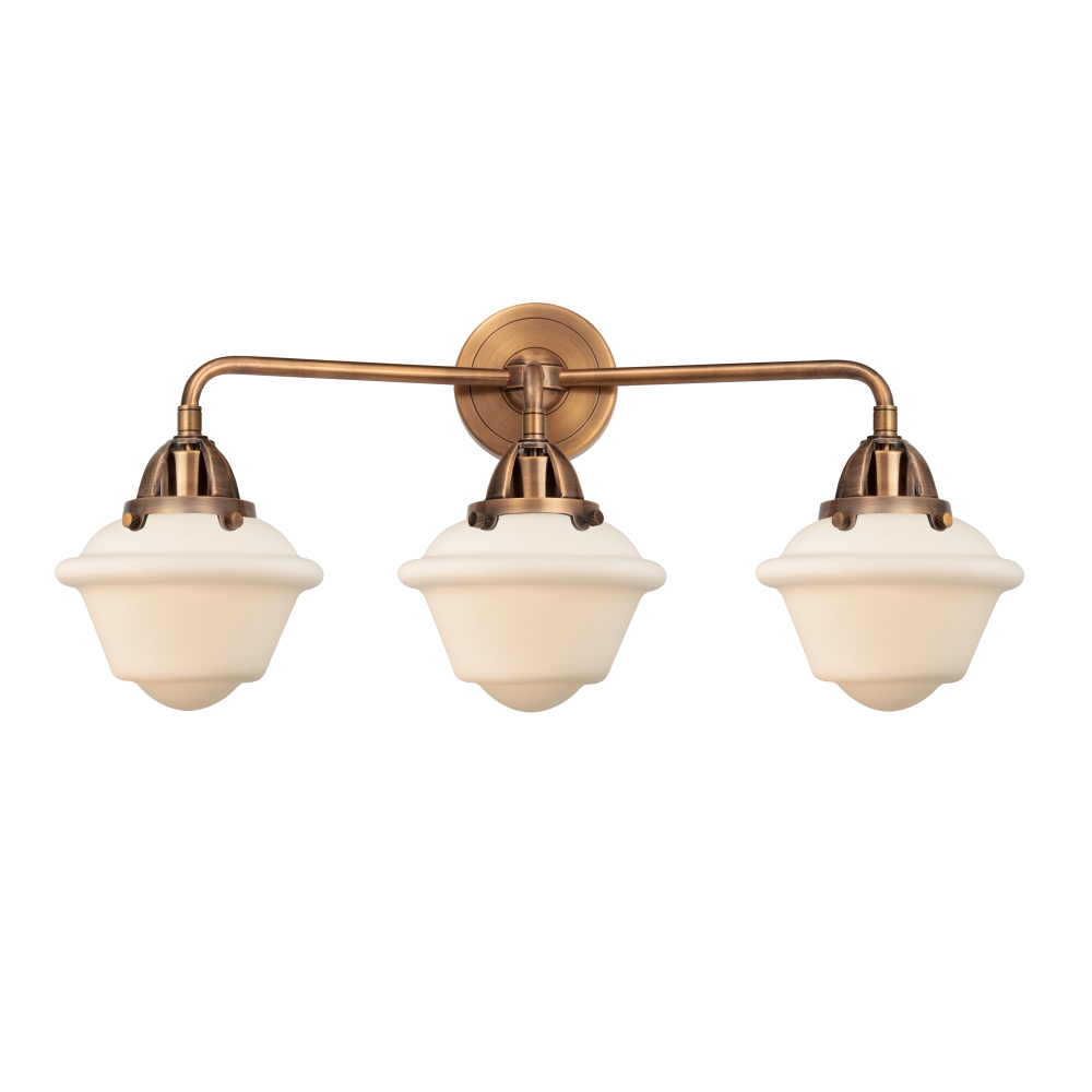 Innovations 288-3W-AC-G531 Small Oxford 3 Light  25.5 inch Bath Vanity Light in Antique Copper