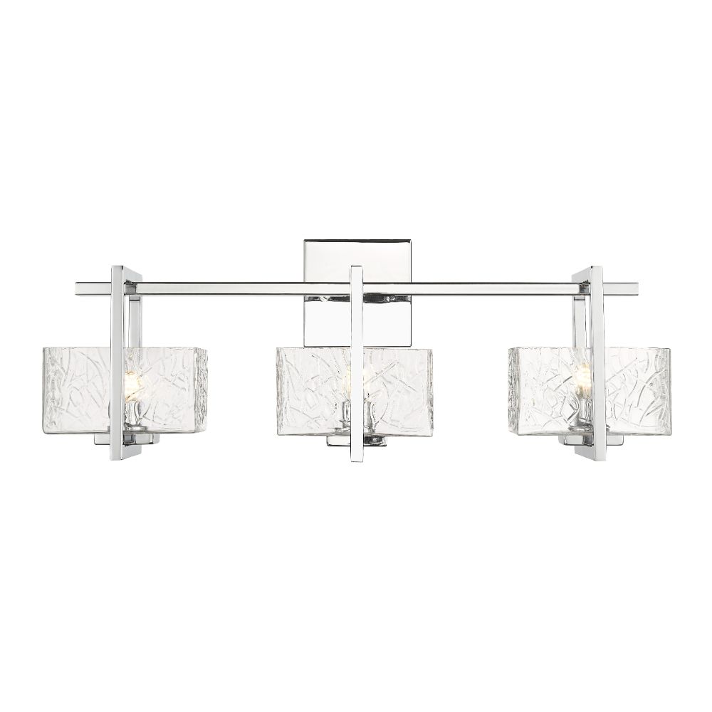 Innovations 312-3W-PC-CL-LED Striate 3 Light 24 inch Bath Vanity Light in Polished Chrome