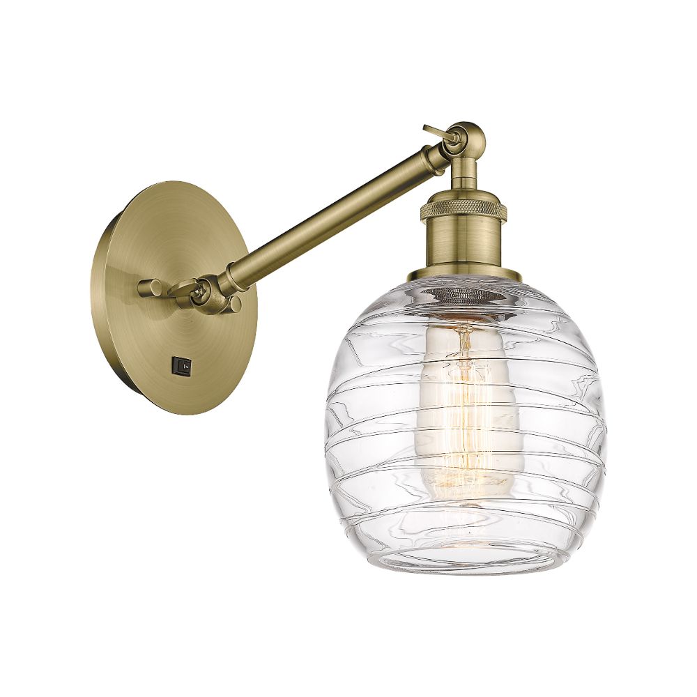 Innovations 317-1W-AB-G1013 Belfast 1 Light Sconce in Antique Brass