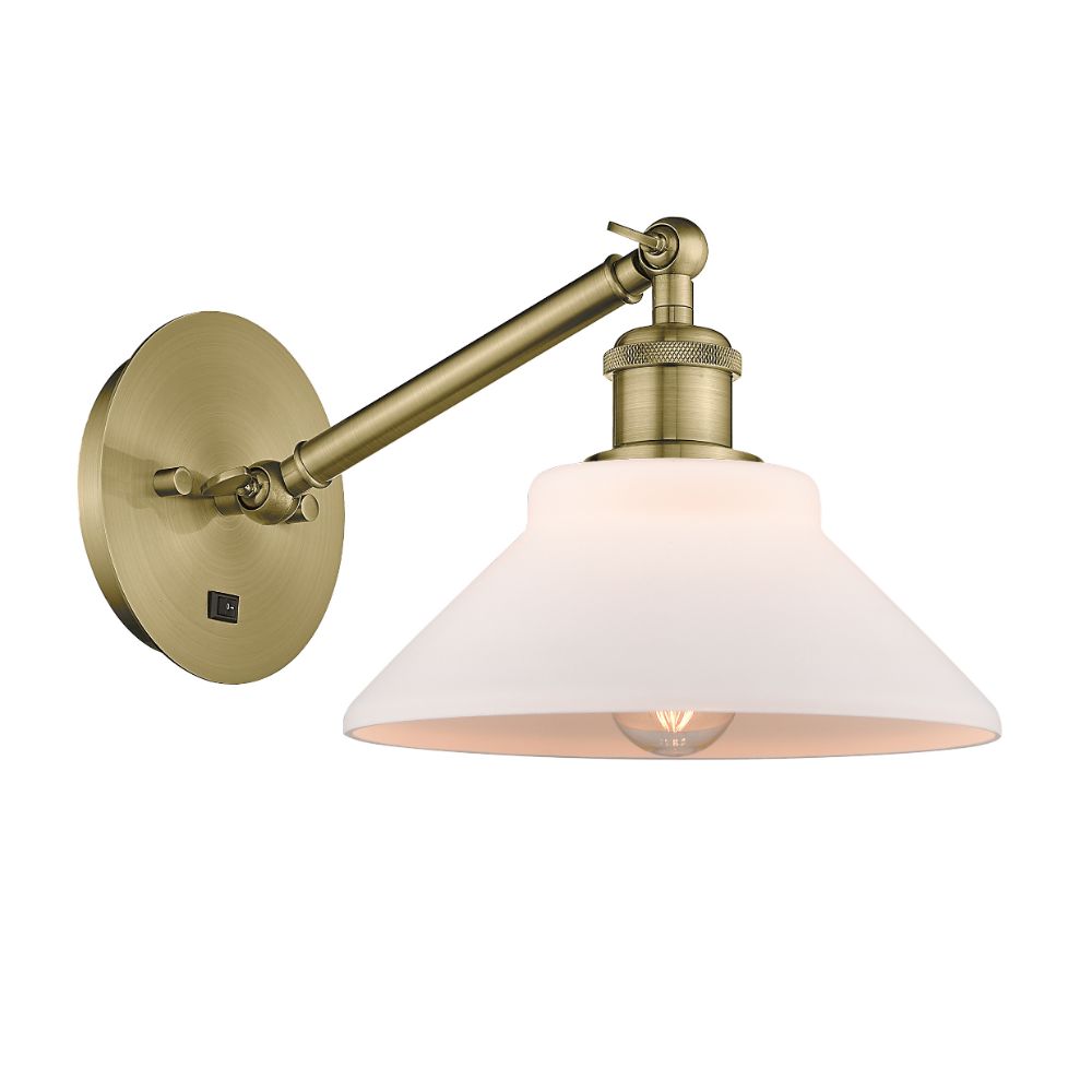 Innovations 317-1W-AB-G131 Orwell 1 Light Sconce part of the Ballston Collection in Antique Brass