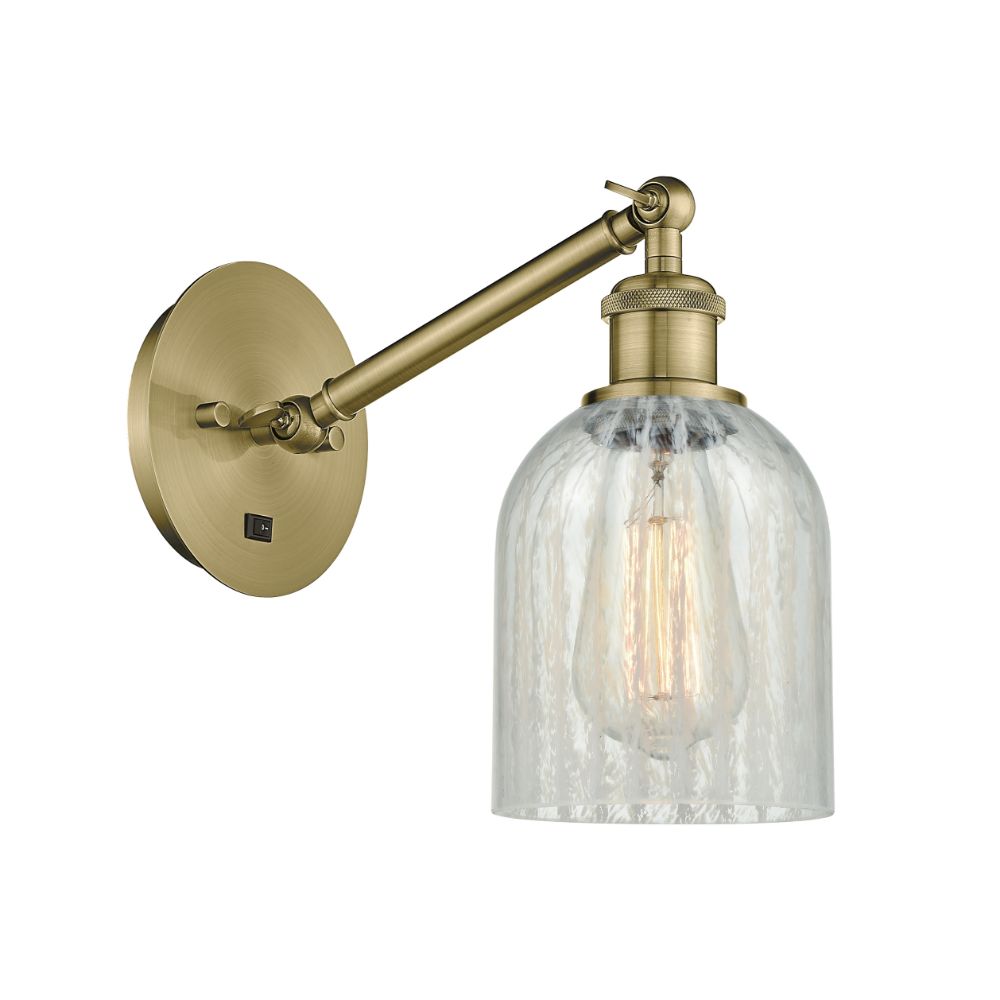 Innovations 317-1W-AB-G2511 Caledonia 1 Light Sconce part of the Ballston Collection in Antique Brass