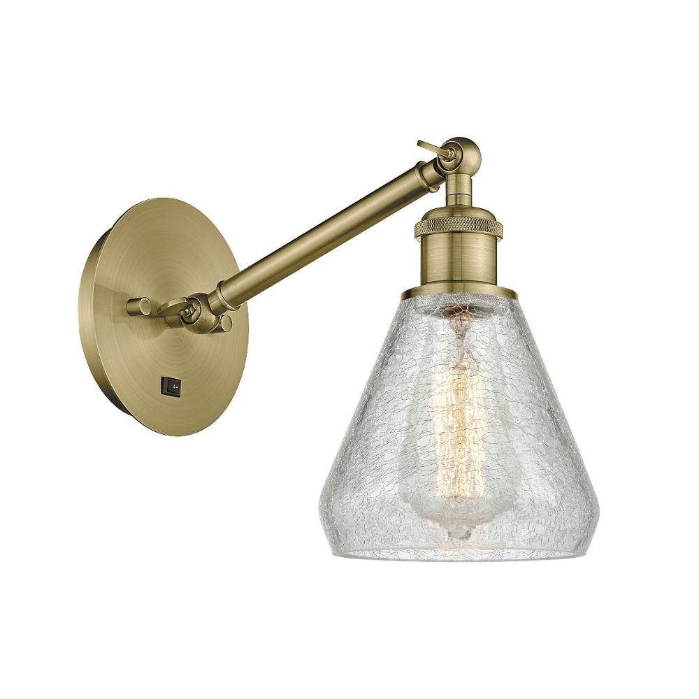 Innovations 317-1W-AB-G275 Conesus 1 Light Sconce part of the Ballston Collection in Antique Brass