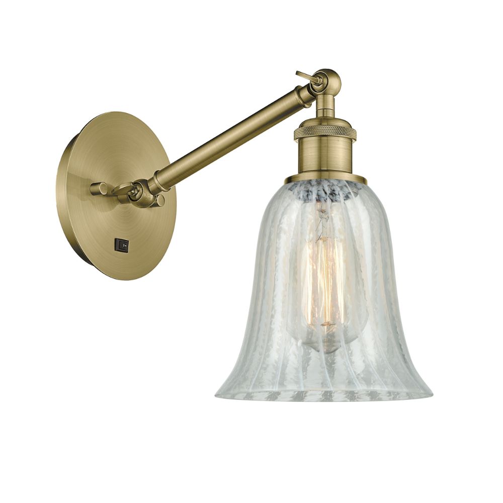 Innovations 317-1W-AB-G2811 Hanover 1 Light Sconce part of the Ballston Collection in Antique Brass