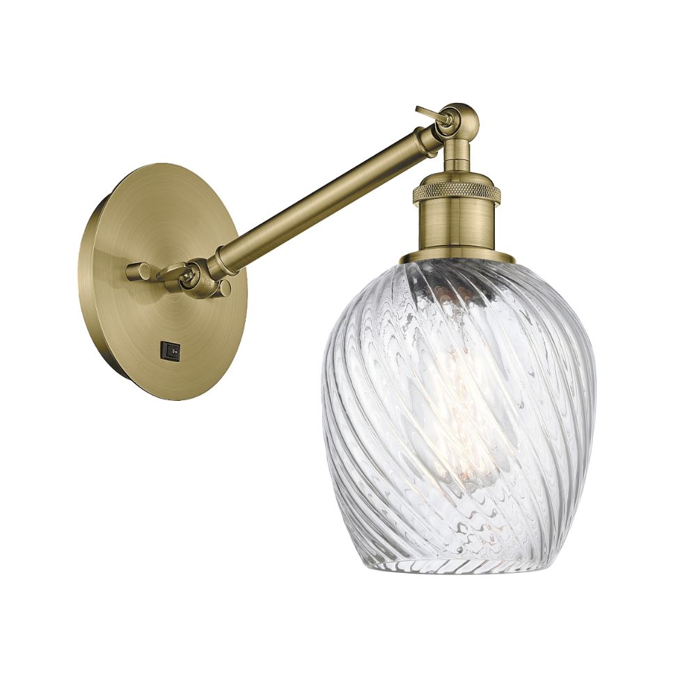 Innovations 317-1W-AB-G292 Salina 1 Light Sconce part of the Ballston Collection in Antique Brass