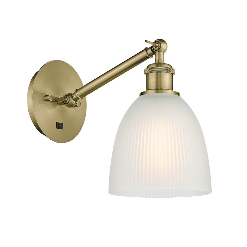 Innovations 317-1W-AB-G381 Castile 1 Light Sconce part of the Ballston Collection in Antique Brass