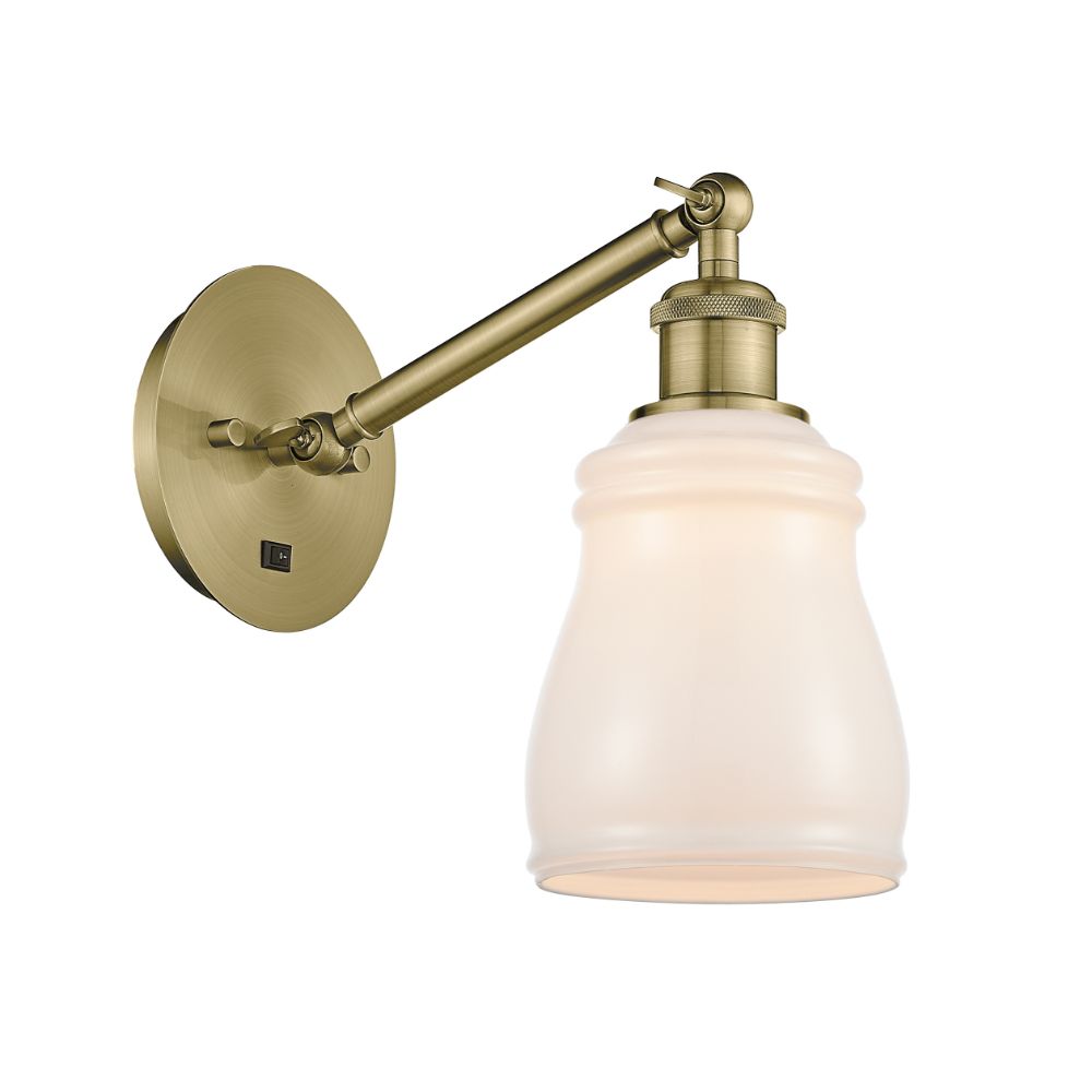 Innovations 317-1W-AB-G391 Ellery 1 Light Sconce part of the Ballston Collection in Antique Brass