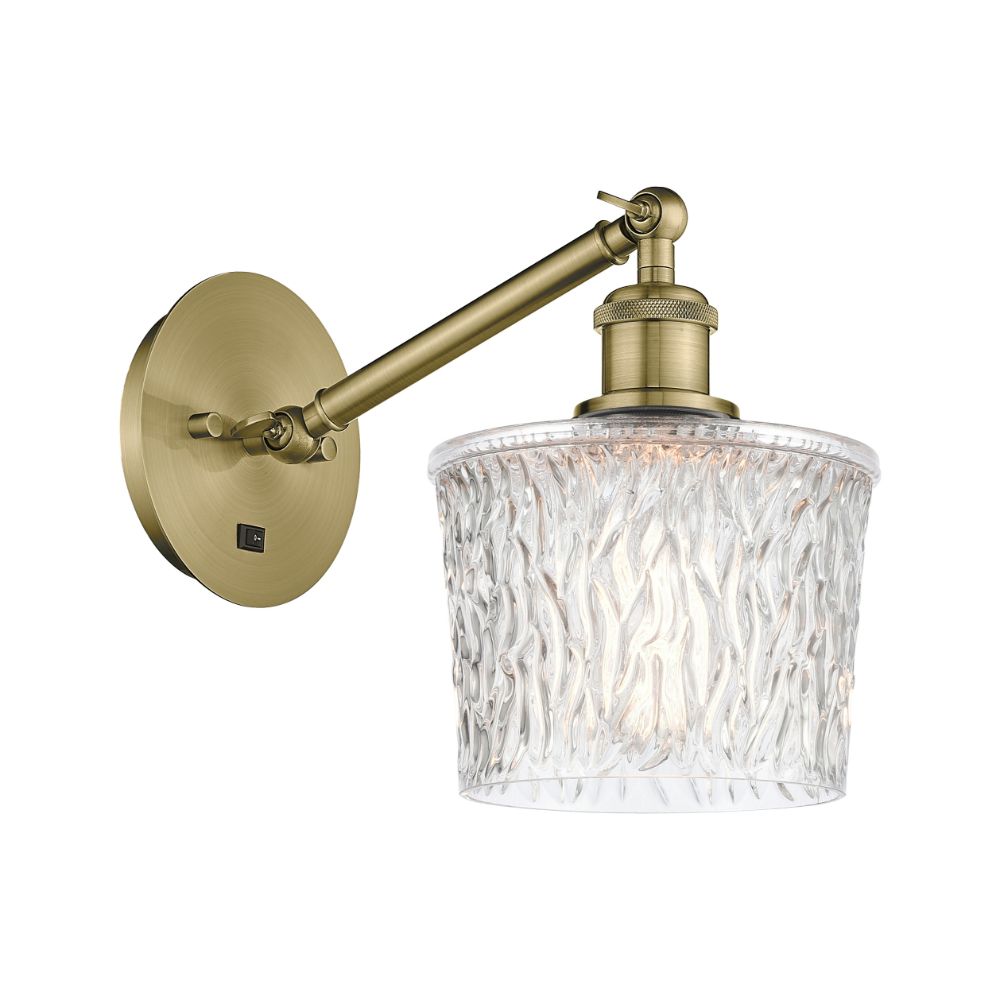 Innovations 317-1W-AB-G402 Niagra 1 Light Sconce part of the Ballston Collection in Antique Brass