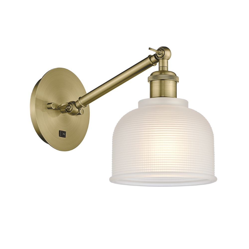 Innovations 317-1W-AB-G411 Dayton 1 Light Sconce part of the Ballston Collection in Antique Brass