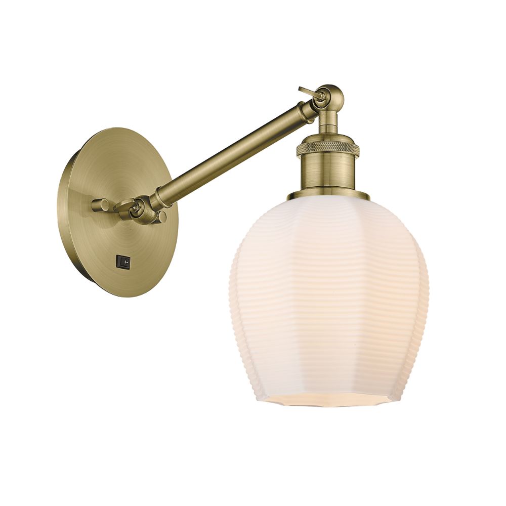 Innovations 317-1W-AB-G461-6 Norfolk 1 Light  5.75 inch Sconce in Antique Brass
