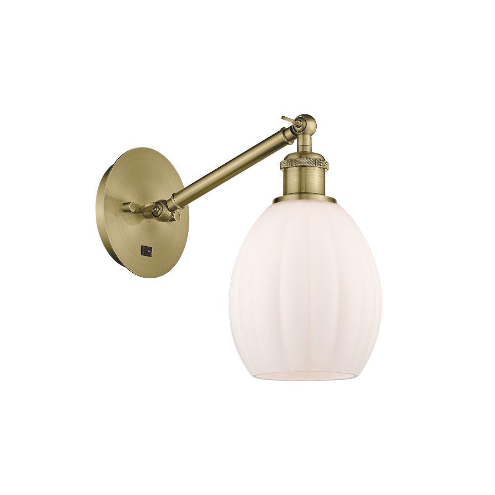 Innovations 317-1W-AB-G81 Eaton 1 Light Sconce part of the Ballston Collection in Antique Brass