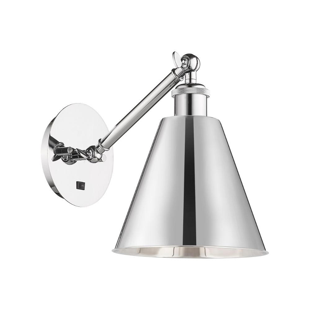 Innovations 317-1W-AB-MBC-8-AB Ballston Cone 1 Light 8 inch Sconce in Antique Brass with Antique Brass Ballston Cone Metal Shade