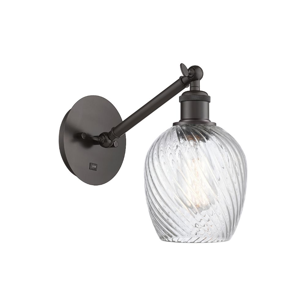 Innovations 317-1W-OB-G292 Salina 1 Light Sconce part of the Ballston Collection in Oil Rubbed Bronze