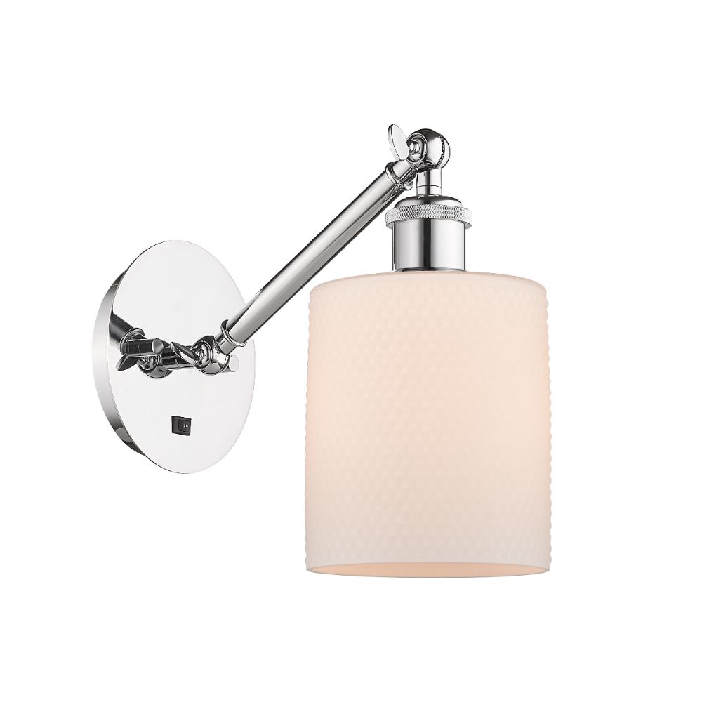 Innovations 317-1W-PC-G111 Cobbleskill 1 Light Sconce part of the Ballston Collection in Polished Chrome