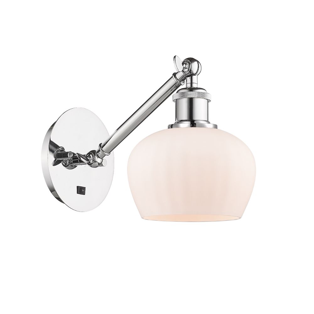 Innovations 317-1W-PC-G91 Fenton 1 Light Sconce part of the Ballston Collection in Polished Chrome