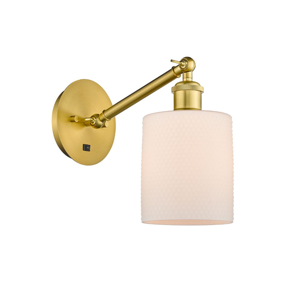 Innovations 317-1W-SG-G111 Cobbleskill 1 Light Sconce part of the Ballston Collection in Satin Gold