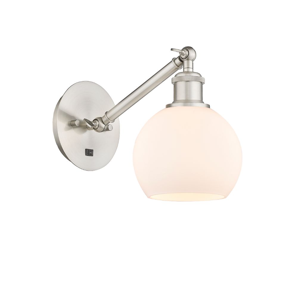 Innovations 317-1W-SN-G121-6-LED Athens 1 Light 6 inch Sconce in Brushed Satin Nickel