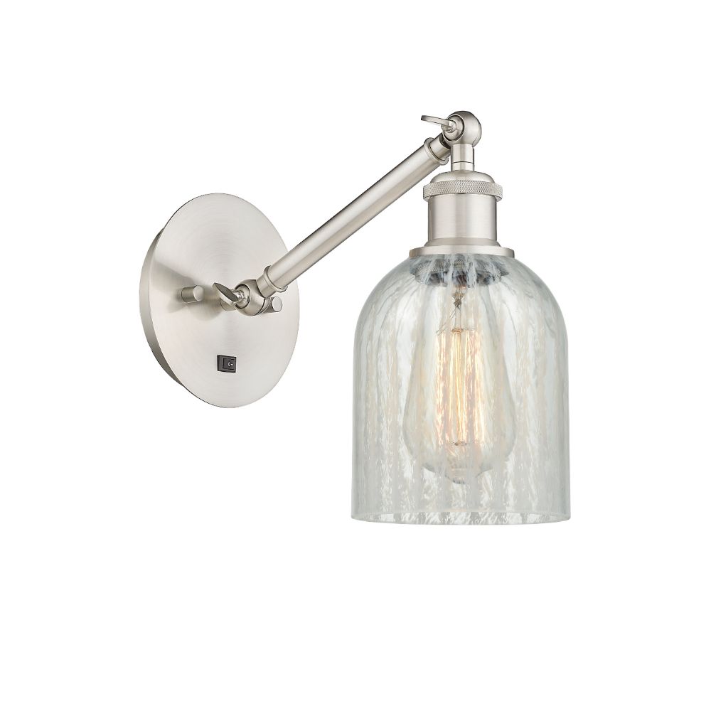 Innovations 317-1W-SN-G2511 Caledonia 1 Light Sconce part of the Ballston Collection in Brushed Satin Nickel