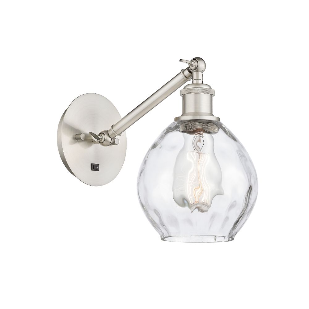 Innovations 317-1W-SN-G362-LED Waverly Small 1 Light Sconce part of the Ballston Collection in Brushed Satin Nickel