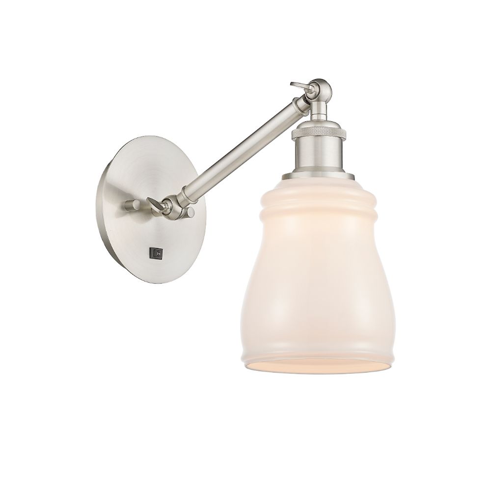 Innovations 317-1W-SN-G391 Ellery 1 Light Sconce part of the Ballston Collection in Brushed Satin Nickel