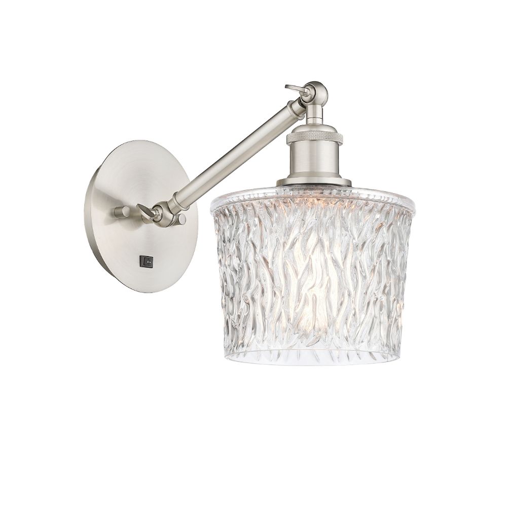 Innovations 317-1W-SN-G402-LED Niagra 1 Light Sconce part of the Ballston Collection in Brushed Satin Nickel