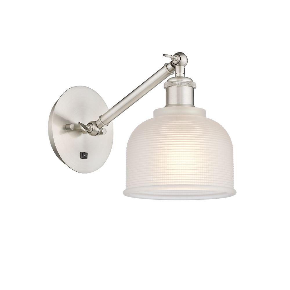 Innovations 317-1W-SN-G411 Dayton 1 Light Sconce part of the Ballston Collection in Brushed Satin Nickel