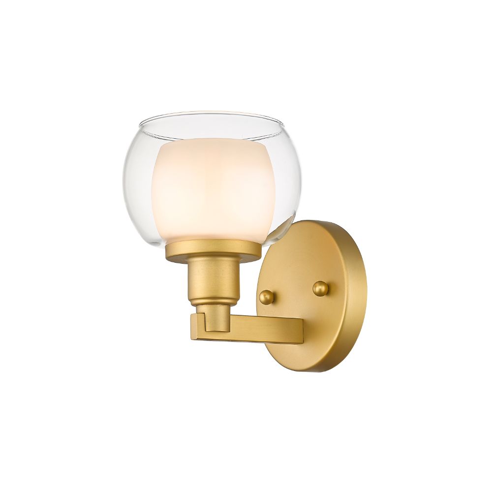 Innovations 330-1W-SG-CLW-LED Cairo 1 Light 5.375 inch Bath Vanity Light in Satin Gold