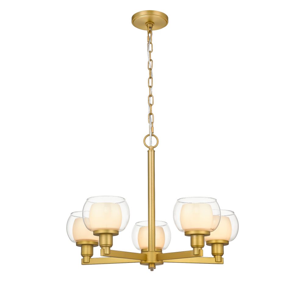 Innovations 330-5CR-SG-CLW Cairo 5 Light 20 inch Chandelier in Satin Gold