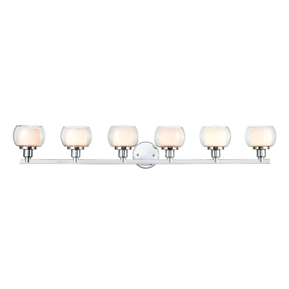 Innovations 330-6W-PC-CLW-LED Cairo 4 Light 44.75 inch Bath Vanity Light in Polished Chrome