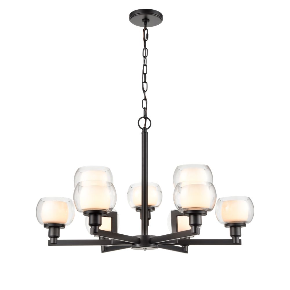 Innovations 330-9CR-BK-CLW-LED Cairo 9 Light 30 inch Chandelier in Black