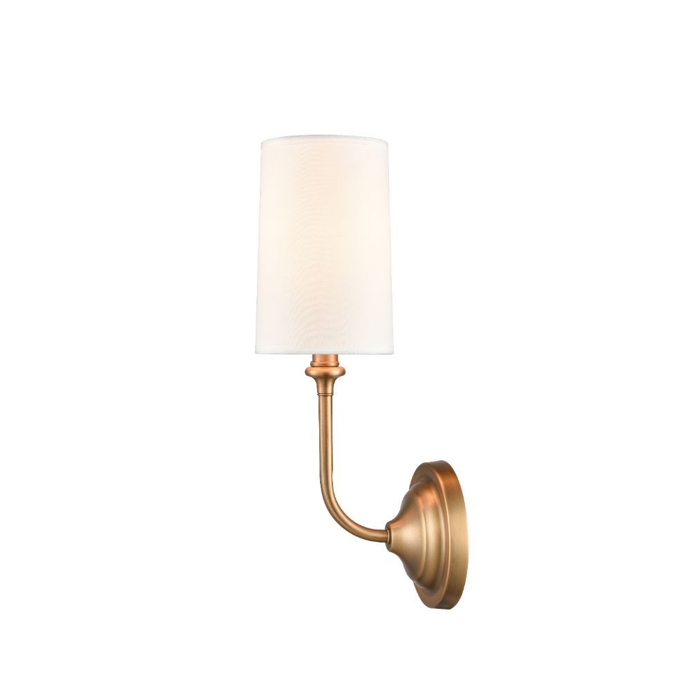 Innovations 372-1W-BB-S1 Giselle 1 Light 5" Sconce Off-White Shade in Brushed Brass