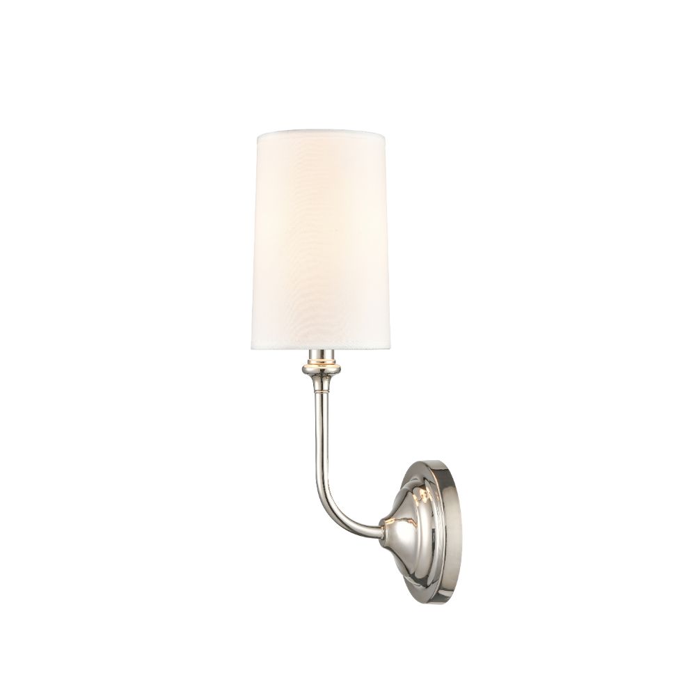 Innovations 372-1W-PN-S1 Giselle 1 Light 5" Sconce Off-White Shade in Polished Nickel